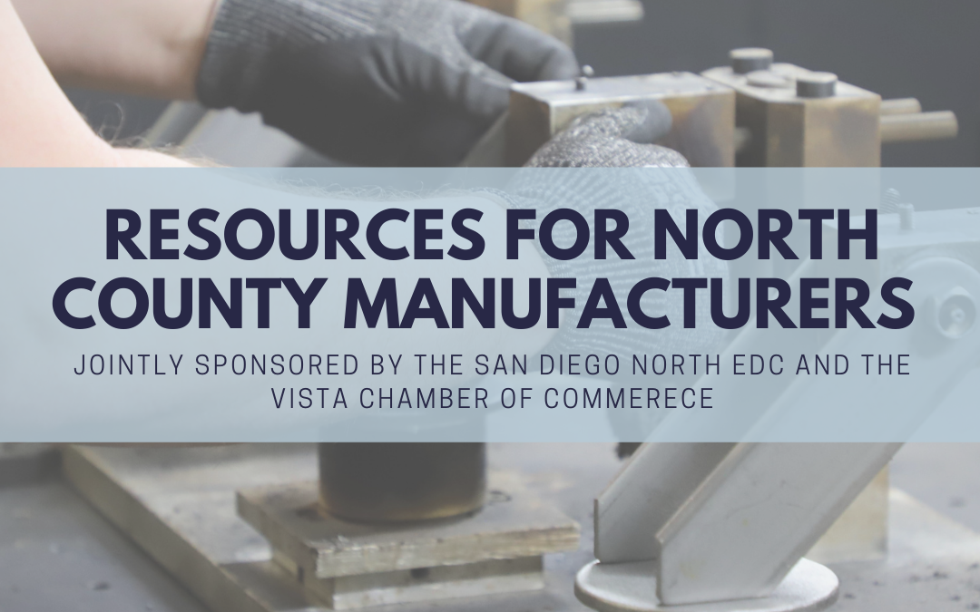 Four Resources for North County Manufacturers Webinar 9-29-2020