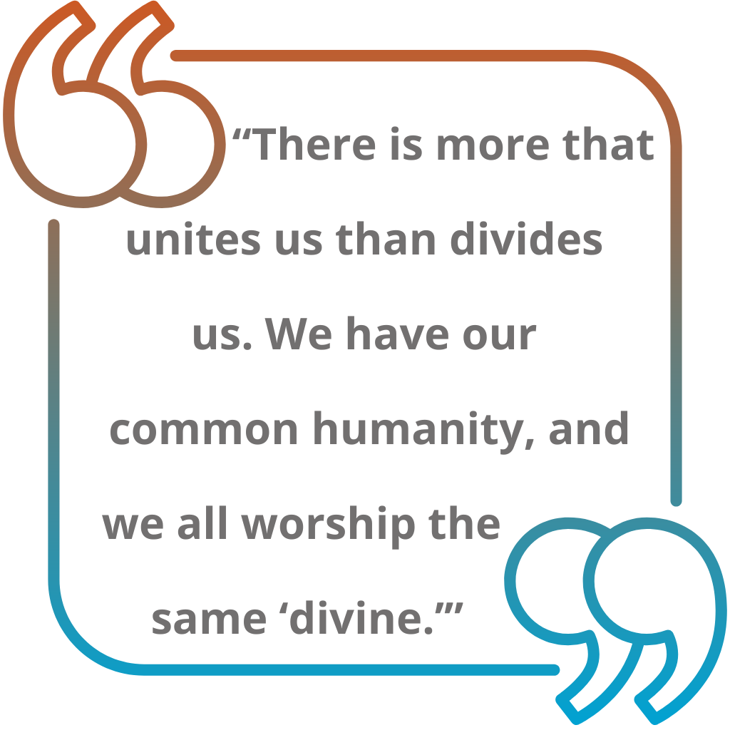 Michael Bronner Quote: "There is more that unites us than divides us. We have our common humanity, and we all worship the same ‘divine.'"